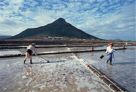 Salt pans, Mauritius, Indian Ocean, Africa Stock Photo - Rights-Managed, Code: 841-02832813