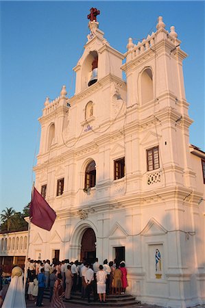 Église de l'Immaculée Conception, Panaji, Goa, Inde, Asie Photographie de stock - Rights-Managed, Code: 841-02832820
