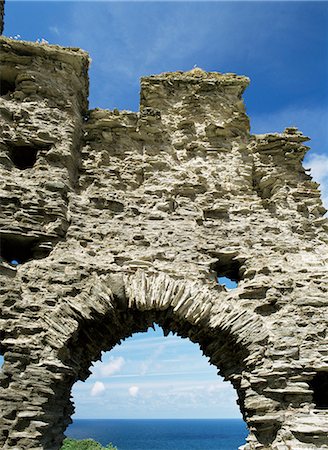 Tintagel Castle, Cornwall, England, Großbritannien, Europa Stockbilder - Lizenzpflichtiges, Bildnummer: 841-02899292