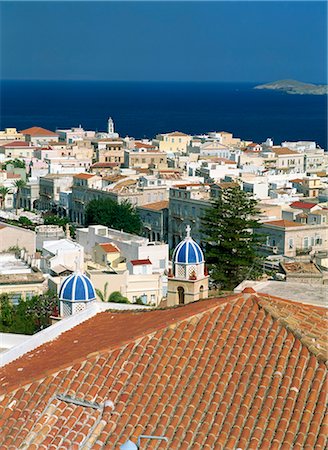 simsearch:841-02903559,k - Aerial view over the town and harbour of Ermoupoli, Syros (Siros), Cyclades, Greek Islands, Greece, Eurpoe Foto de stock - Con derechos protegidos, Código: 841-02899433