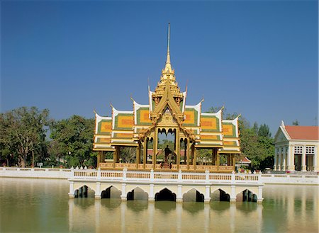 simsearch:841-02706215,k - Phra Thinang Aiswan Thipha-at Pavilion, Bang Pa-in Palace, Nakhon Si Ayutthaya Province, Thailand Stock Photo - Rights-Managed, Code: 841-02899477