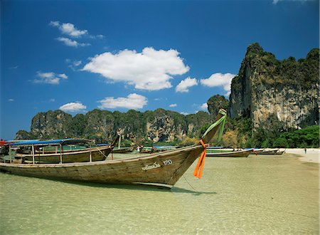 simsearch:841-02947252,k - Bateaux à longue queue, Railay Beach, Krabi, Thaïlande, Asie du sud-est, Asie Photographie de stock - Rights-Managed, Code: 841-02899483