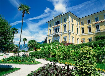 The Grand Hotel Villa Serbellon and gardens at Bellagio on Lake Como, Lombardy, Italy, Europe Fotografie stock - Rights-Managed, Codice: 841-02899529