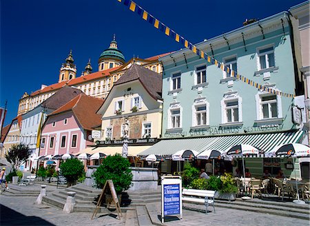 Cafes, Melk, Austria, Europe Stock Photo - Rights-Managed, Code: 841-02899666