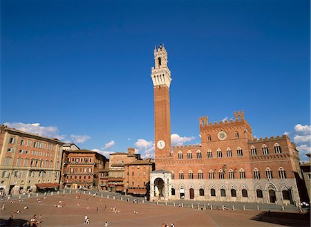 piazza del campo - Piazza del Campo and Torre del Mangia, Siena, UNESCO World Heritage Site, Tuscany, Italy, Europe Foto de stock - Con derechos protegidos, Código: 841-02899681