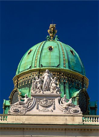 Dôme de Hofburg complexe du Michaelertrakt, Vienne, Autriche, Europe Photographie de stock - Rights-Managed, Code: 841-02899693