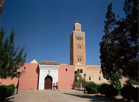 simsearch:841-02993647,k - Koutoubia minaret and mosque, Marrakech, Morocco, North Africa, Africa Stock Photo - Rights-Managed, Code: 841-02899705