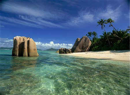 seychelles - Anse Source d'Argent, La Digue, Seychelles, Indian Ocean, Africa Foto de stock - Con derechos protegidos, Código: 841-02899719