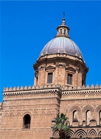 simsearch:841-03032238,k - La cathédrale, Palerme, Sicile, Italie, Europe Photographie de stock - Rights-Managed, Code: 841-02899826