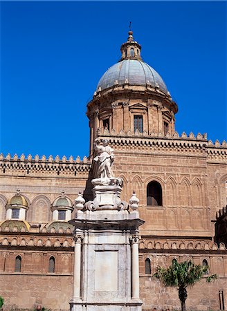 simsearch:841-03063056,k - La cathédrale, Palerme, Sicile, Italie, Europe Photographie de stock - Rights-Managed, Code: 841-02899834