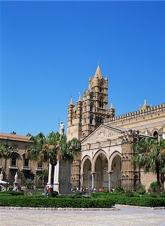 simsearch:841-03062004,k - La cathédrale, Palerme, Sicile, Italie, Europe Photographie de stock - Rights-Managed, Code: 841-02899831