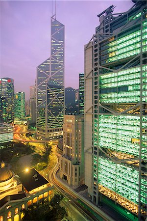 Central from Princes Building, Legco Bank of China, HK Bank, Hong Kong, China, Asia Stock Photo - Rights-Managed, Code: 841-02899975