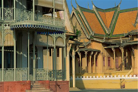 royal palace - French pavilion, Royal Palace, Phnom Penh, Cambodia, Indochina, Southeast Asia, Asia Foto de stock - Con derechos protegidos, Código: 841-02899977