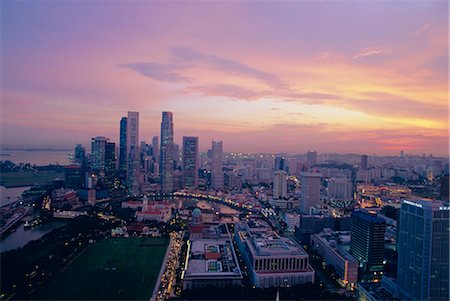 simsearch:841-03056176,k - Sunset over the business district of Singapore, Asia Stock Photo - Rights-Managed, Code: 841-02899993