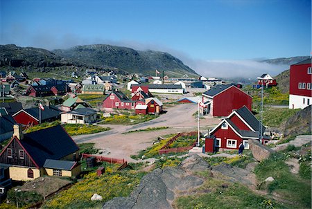 simsearch:841-03066571,k - Aerial view over Julianehab, Greenland, Polar Regions Foto de stock - Con derechos protegidos, Código: 841-02900169