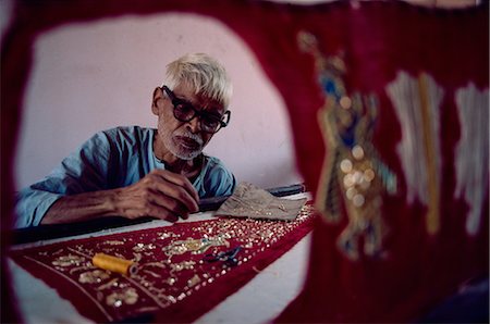 Intricate embroidery work, India, Asia Foto de stock - Con derechos protegidos, Código: 841-02900249