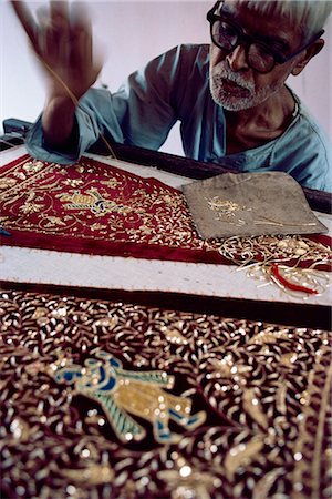 Intricate embroidery work, India, Asia Foto de stock - Con derechos protegidos, Código: 841-02900250