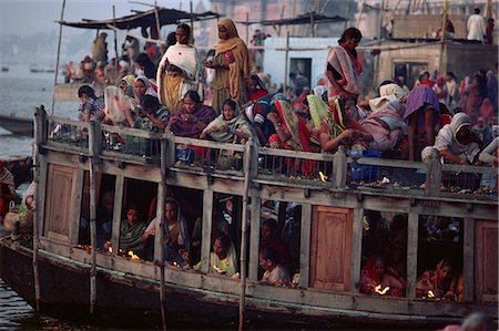 Surya Puja (Sun Festival) on the Ganga River, Varanasi, Uttar Pradesh state, India, Asia Stock Photo - Rights-Managed, Code: 841-02900299