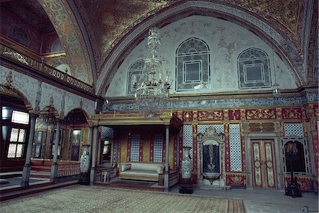 Main reception room, the Harem, Topkapi Palace, Istanbul, Turkey, Europe Foto de stock - Con derechos protegidos, Código: 841-02900342