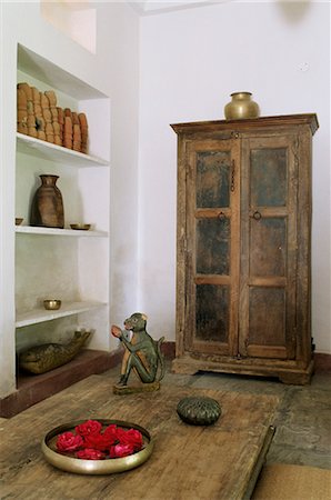 simsearch:841-02900615,k - Ambiance zen, installé dans une transformation de maison ancienne ferme, ambre, près de Jaipur, Rajasthan État, Inde, Asie Photographie de stock - Rights-Managed, Code: 841-02900567