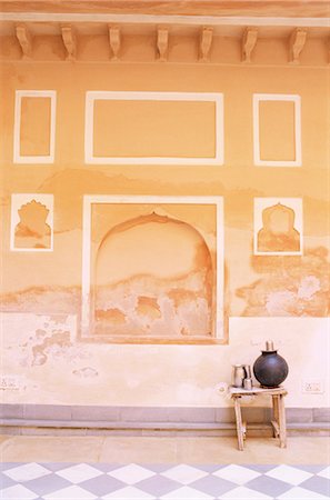 simsearch:841-02992183,k - Chanwar Audrey Walon-Ki Haveli (manoir), 400 ans, restaurée dans son état original, Musée Anokhi, ambre, près de Jaipur, Rajasthan État, Inde, Asie Photographie de stock - Rights-Managed, Code: 841-02900735