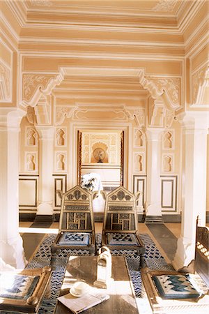 simsearch:841-02900826,k - Chanwar Audrey Walon-Ki Haveli (manoir), 400 ans, restaurée dans son état original, Musée Anokhi, ambre, près de Jaipur, Rajasthan État, Inde, Asie Photographie de stock - Rights-Managed, Code: 841-02900736