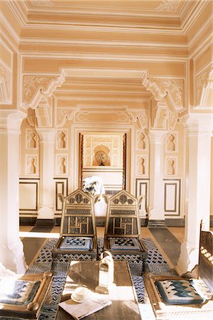 simsearch:841-02900589,k - Chanwar Audrey Walon-Ki Haveli (manoir), 400 ans, restaurée dans son état original, Musée Anokhi, ambre, près de Jaipur, Rajasthan État, Inde, Asie Photographie de stock - Rights-Managed, Code: 841-02900736