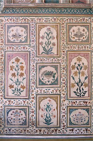 simsearch:841-02900826,k - Détail décoratif intérieur, Amber Fort, un des grands forts Rajput, Amber, près de Jaipur, état du Rajasthan, Inde, Asie Photographie de stock - Rights-Managed, Code: 841-02900764