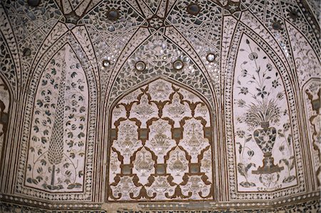 simsearch:841-02900821,k - Détail décoratif intérieur, Amber Fort, un des grands forts Rajput, Amber, près de Jaipur, état du Rajasthan, Inde, Asie Photographie de stock - Rights-Managed, Code: 841-02900767