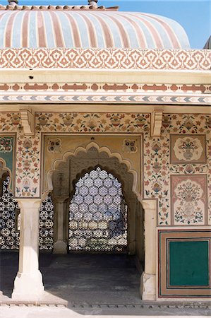 simsearch:841-02830928,k - Détail décoratif, Amber Fort, un des grands forts Rajput, Amber, près de Jaipur, état du Rajasthan, Inde, Asie Photographie de stock - Rights-Managed, Code: 841-02900780