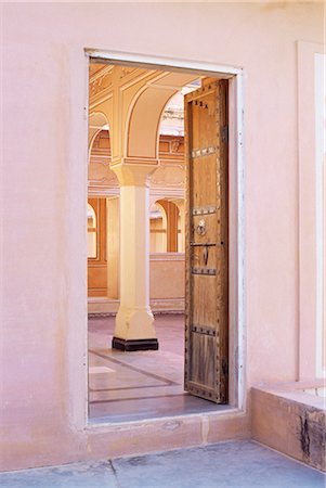 simsearch:841-02900566,k - Chanwar Audrey Walon-Ki Haveli (manoir), 400 ans, restaurée dans son état original, Musée Anokhi, ambre, près de Jaipur, Rajasthan État, Inde, Asie Photographie de stock - Rights-Managed, Code: 841-02900821