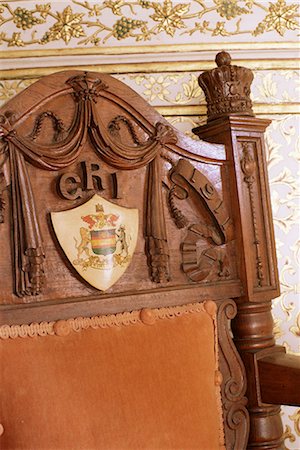 simsearch:841-02704605,k - An original chair used at the coronation of King George the Fifth in 1911, Sirohi Palace, Sirohi, Southern Rajasthan state, India, Asia Foto de stock - Con derechos protegidos, Código: 841-02900863