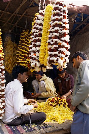 Flower market, Lado Sarai, Delhi, India, Asia Stock Photo - Rights-Managed, Code: 841-02900947