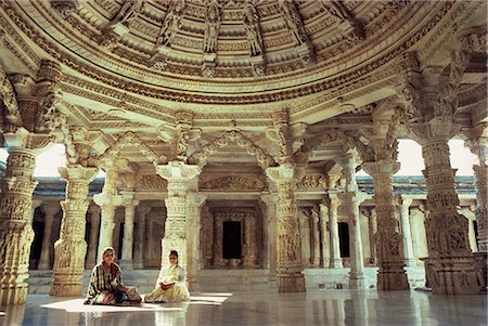 Interior of Vimal Vasahi Temple built in the 11th century dedicated to the first Jain sain, Mount Abu, Rajasthan state, India, Asia Stock Photo - Rights-Managed, Code: 841-02900993