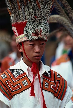 Little Flower headdress, Liupanshi, Guizhou, China, Asia Foto de stock - Con derechos protegidos, Código: 841-02901196