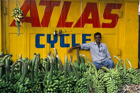 Bananes en vente dans le marché, Karnataka, Inde, Asie Photographie de stock - Rights-Managed, Code: 841-02901377