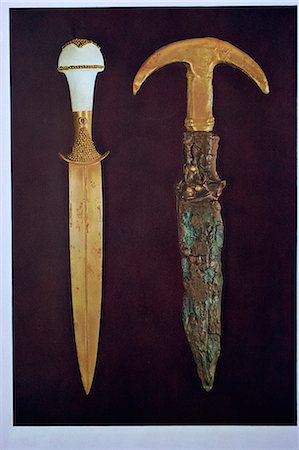 Daggers excavated at Ur, Iraq, Middle East Fotografie stock - Rights-Managed, Codice: 841-02901494