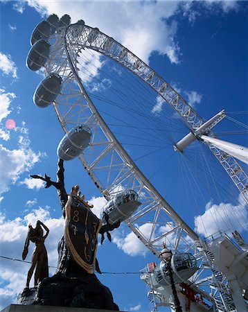 London Eye, Londres, Royaume-Uni, Europe Photographie de stock - Rights-Managed, Code: 841-02901547