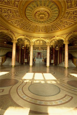 Interior of the entrance lobby of the Atheneum concert hall in Bucharest, Romania, Europe Stock Photo - Rights-Managed, Code: 841-02901562