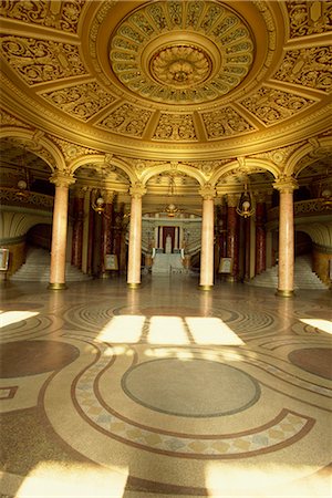 Interior of the entrance lobby of the Atheneum concert hall in Bucharest, Romania, Europe Stock Photo - Rights-Managed, Code: 841-02901562