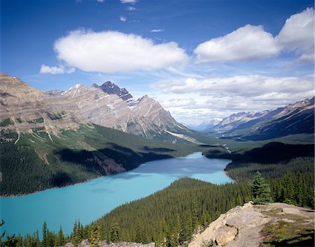 Peyto Lake, Mount Patterson and Mistaya valley, Banff National Park, UNESCO World Heritage Site, Alberta, Canada, North America Foto de stock - Con derechos protegidos, Código: 841-02901607