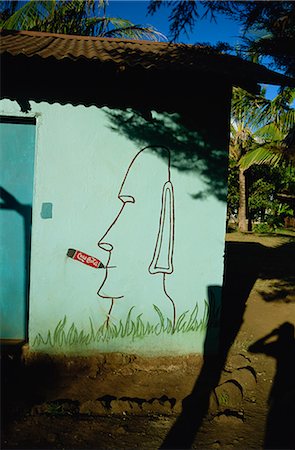 simsearch:841-02831155,k - Coca cola mural, Easter Island, Chile, South America Stock Photo - Rights-Managed, Code: 841-02901672