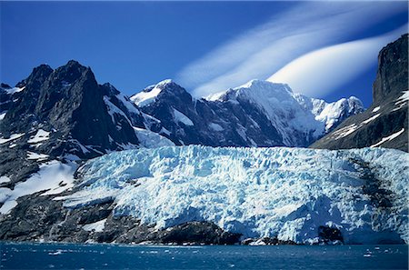 Glacier on southeast coast, South Georgia, Polar Regions Foto de stock - Con derechos protegidos, Código: 841-02901762