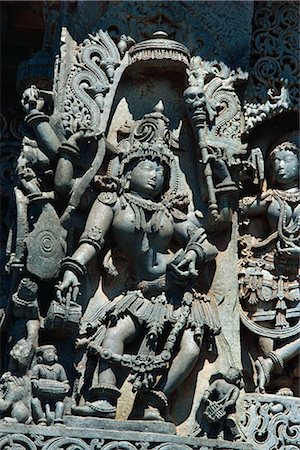 Hoysaleswara Temple, Halebid, near Mysore, India, Asia Stock Photo - Rights-Managed, Code: 841-02901942
