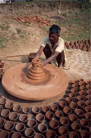 potier (homme et femme) - Potter, Assam, Inde, Asie Photographie de stock - Rights-Managed, Code: 841-02902006