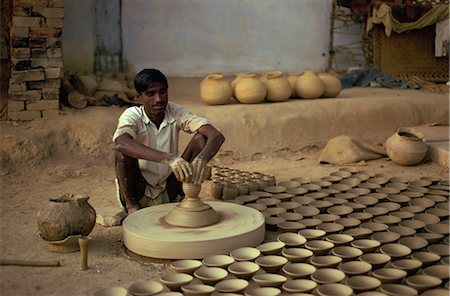 Village potter, near Agra, Uttar Pradesh state, India, Asia Stock Photo - Rights-Managed, Code: 841-02902060