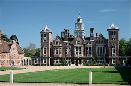 english mansion exterior - Blickling Hall, National Trust property dating from the early 17th century, Blickling, Norfolk, England, United Kingdom, Europe Stock Photo - Rights-Managed, Code: 841-02902185