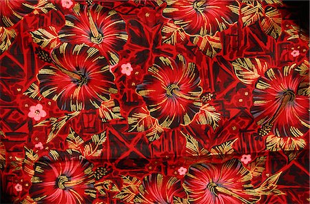 floral designs on fabrics - Cotton fabric on sale to tourists, Fiji, Pacific Islands, Pacific Stock Photo - Rights-Managed, Code: 841-02902263