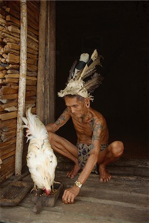 Iban chief, Delok River, Sarawak, Malaysia, Southeast Asia, Asia Stock Photo - Rights-Managed, Code: 841-02902570