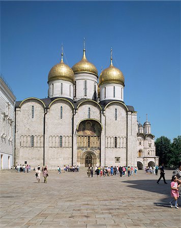 simsearch:841-02722778,k - Cathédrale de l'Assomption, Kremlin, Site du patrimoine mondial de l'UNESCO, Moscou, Russie, Europe Photographie de stock - Rights-Managed, Code: 841-02902786